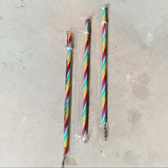 3 Starbucks Rainbow Straws - Picture 4 of 4